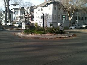 traffic circle, 13th & F, Sacramento
