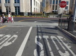 Sac Valley Station exit, forced right