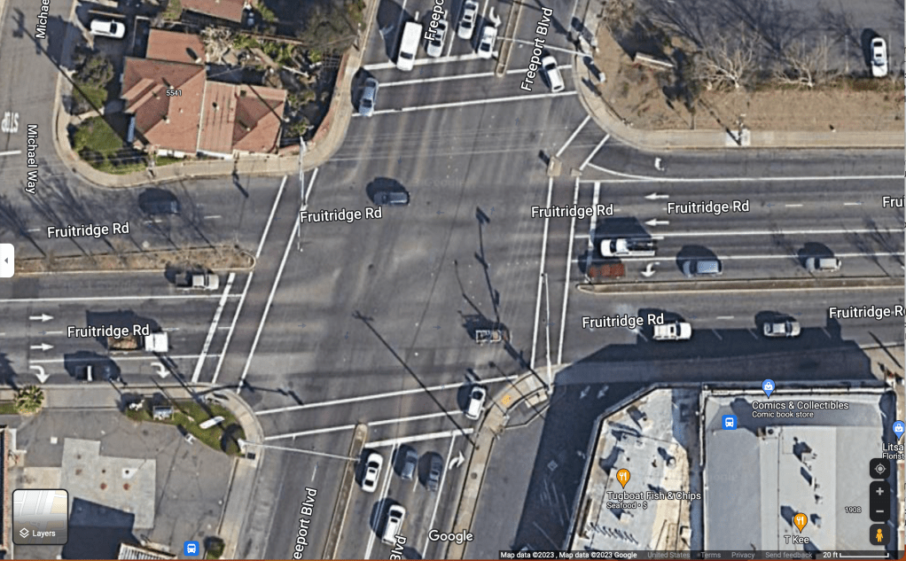 Freeport - Fruitridge intersection existing