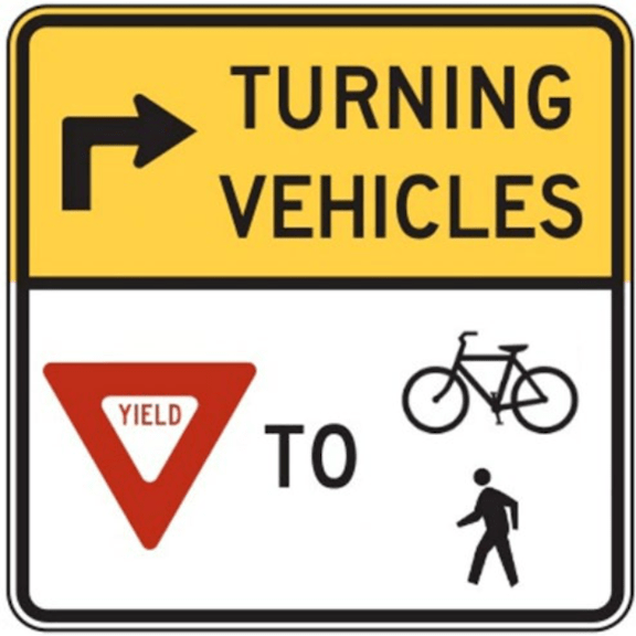 MUTCD R10-15b (California interim)