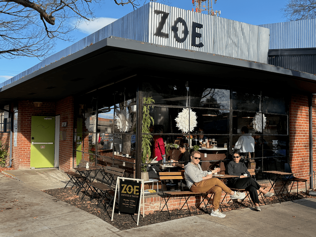Zoe Coffee & Tacos, outside