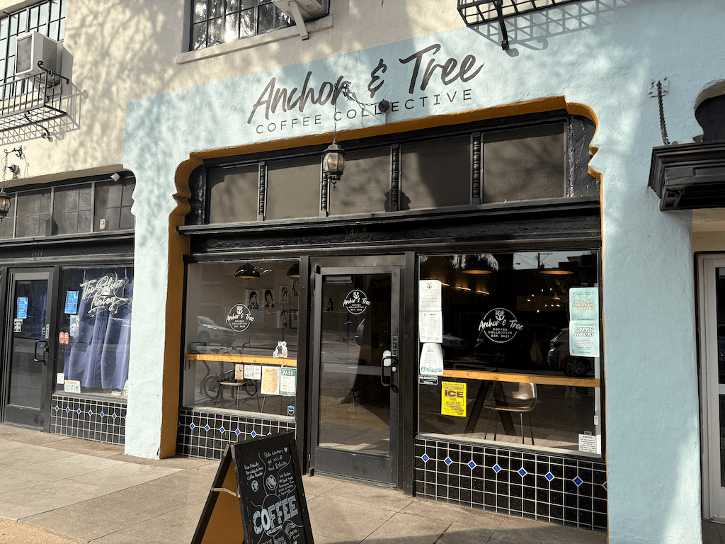 photo of Anchor & Tree Coffee outside