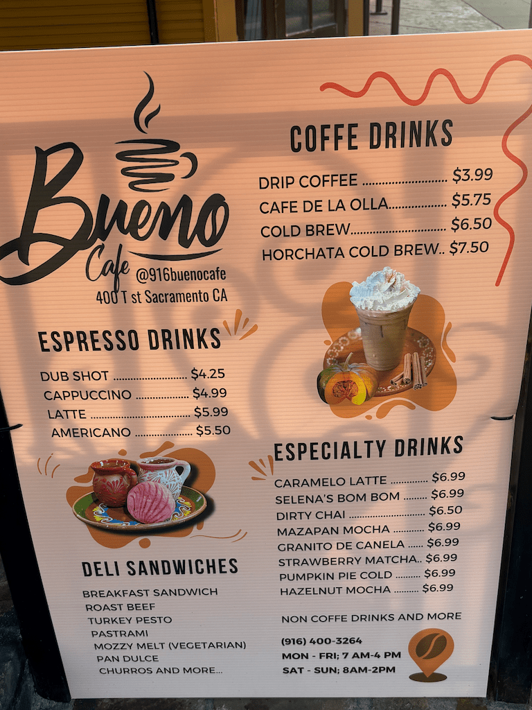 photo of Bueno Cafe sign