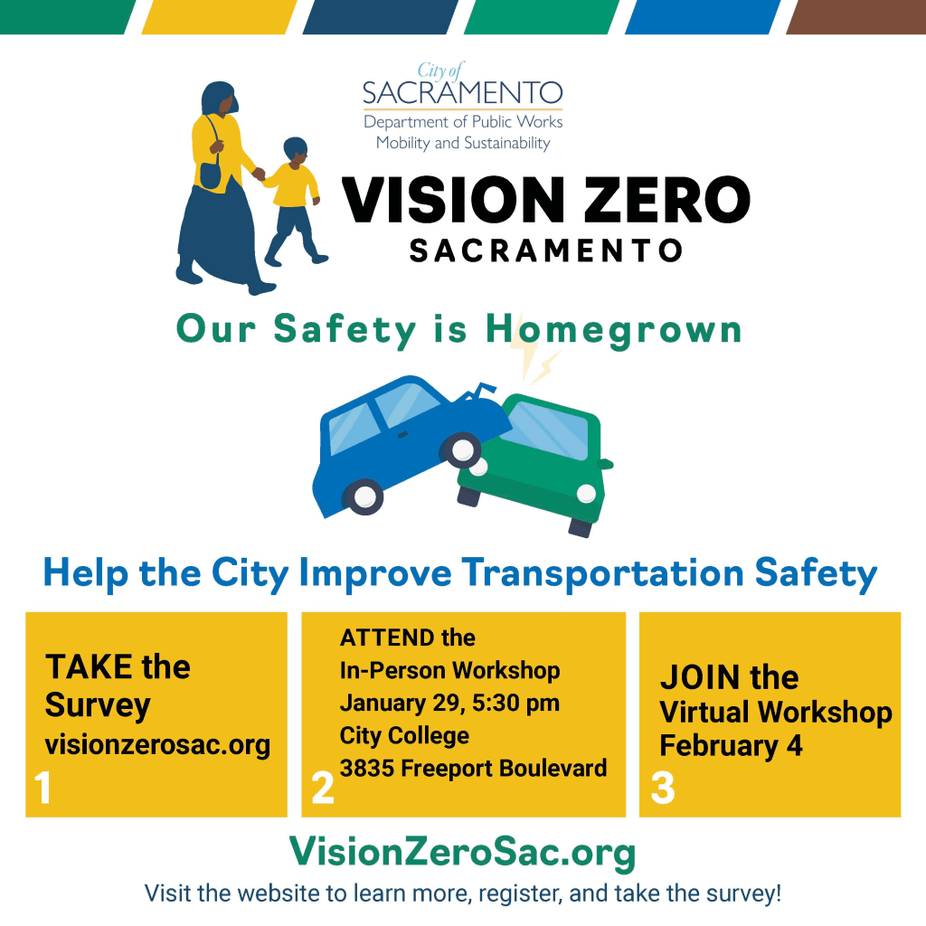City of Sacramento Vision Zero Action Plan update graphic