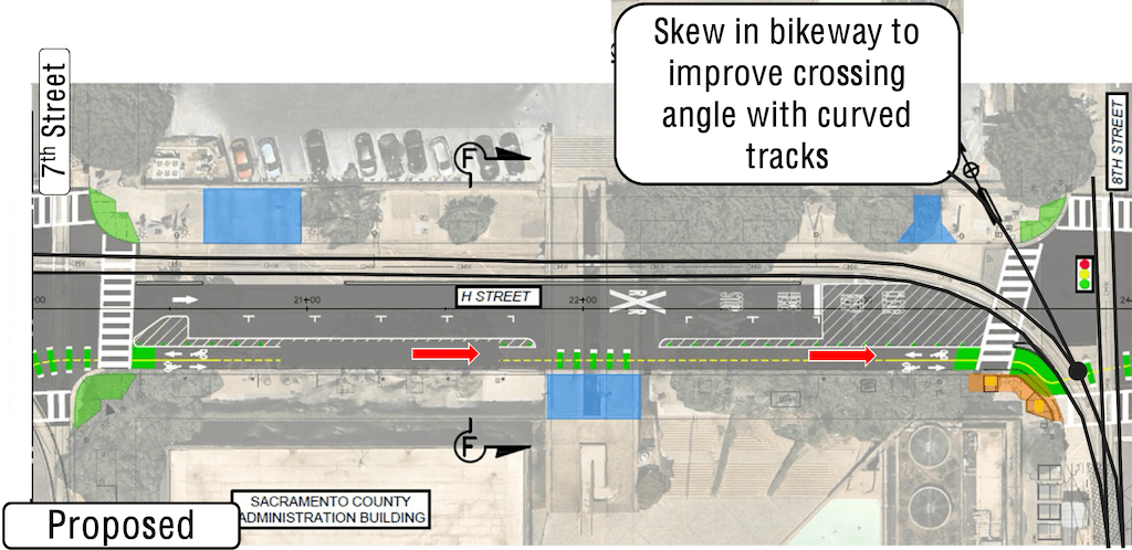 image of H St Bikeway 7th to 8th, proposed