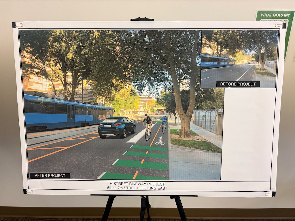 rendering of H-St-Bikeway 5th St to 6th St