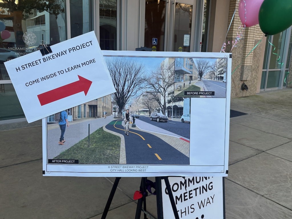 rendering of H-St-Bikeway 9th to 10th