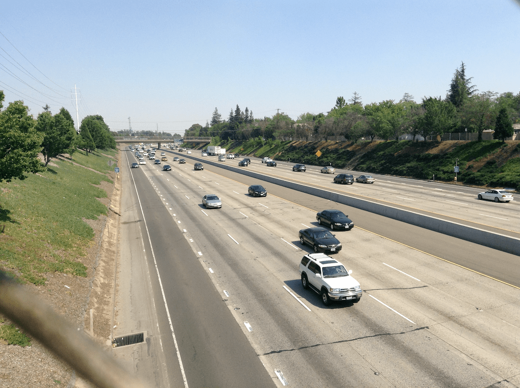 Hwy 50 at 48 St, looking east, 2013