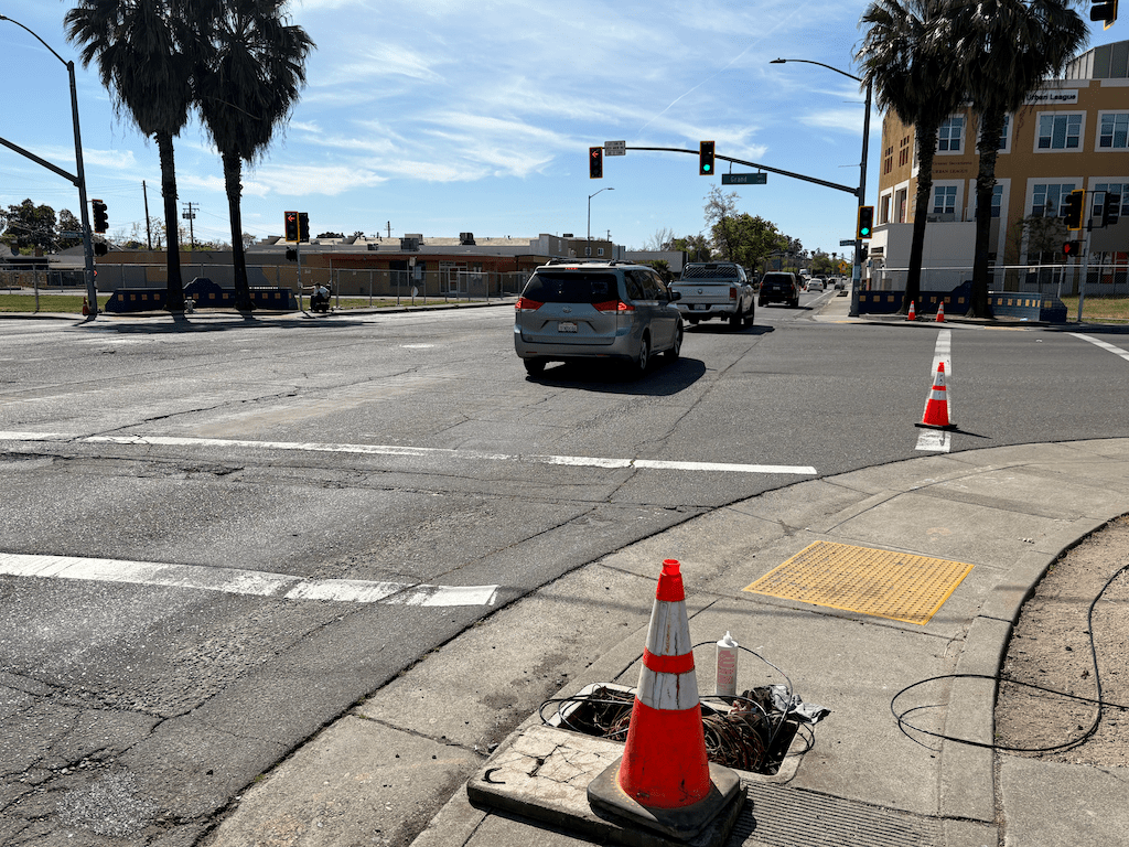 photo of Marysville at Grand Ave, construction and signal upgrade