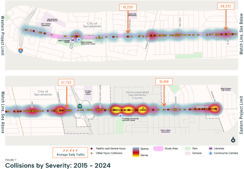 graphic of Fruitridge Rd collisions