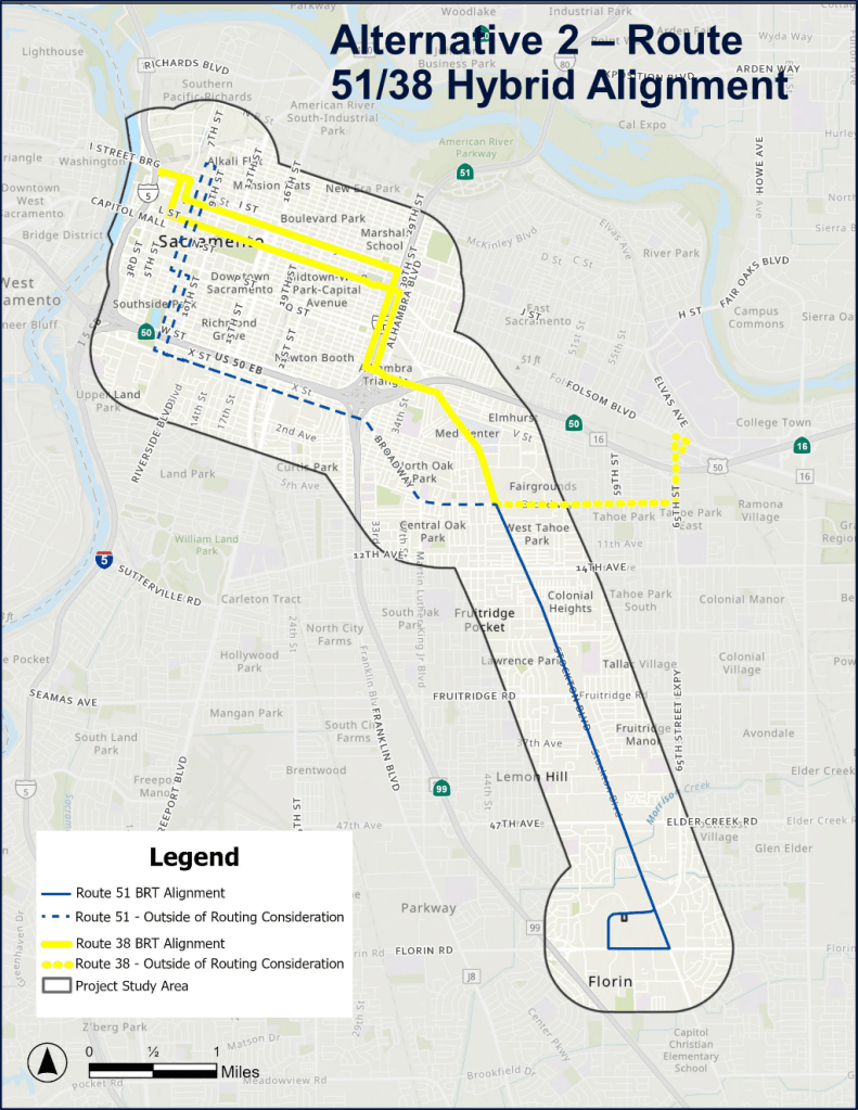 STEP Alternative 2 Route 51/38 Hybrid Alignment
