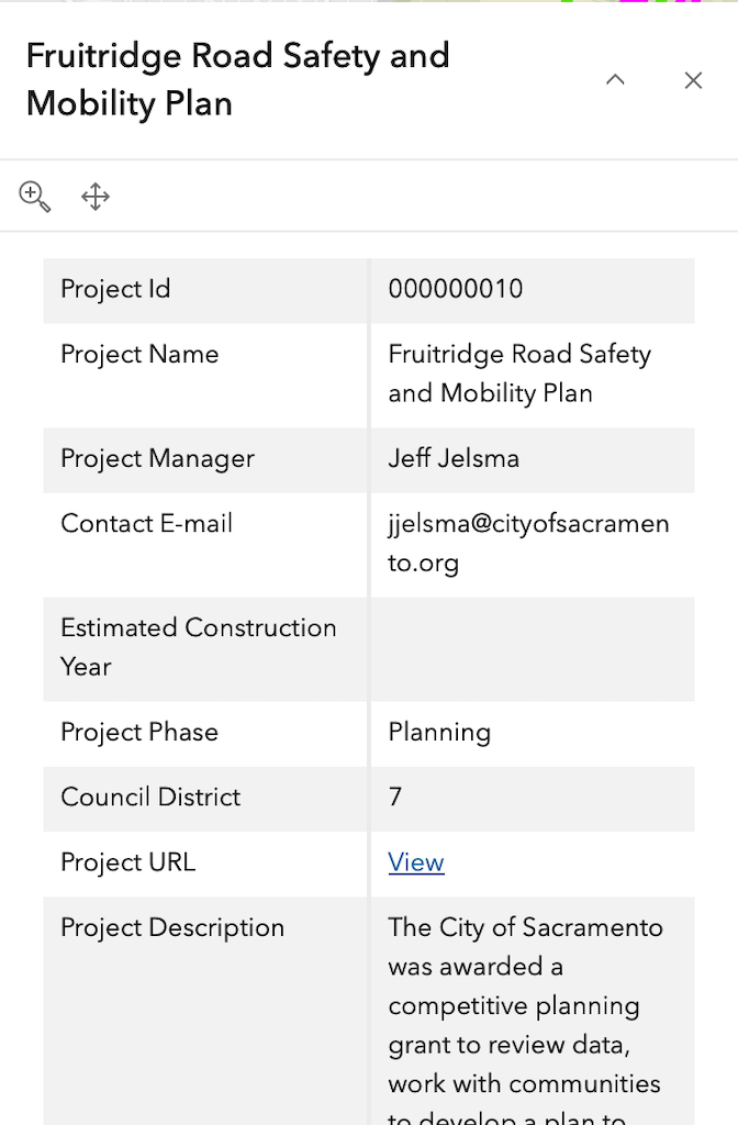 example map information popup