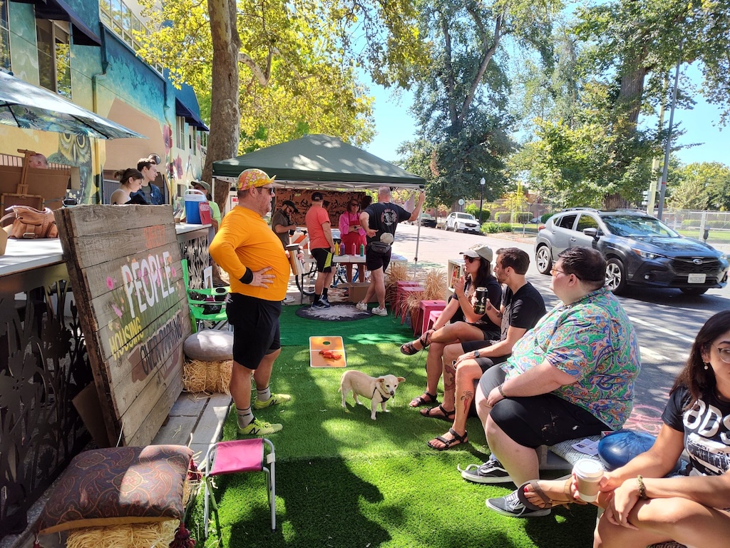 photo of Park(ing) Day parklet on 10th St, Strong SacTown