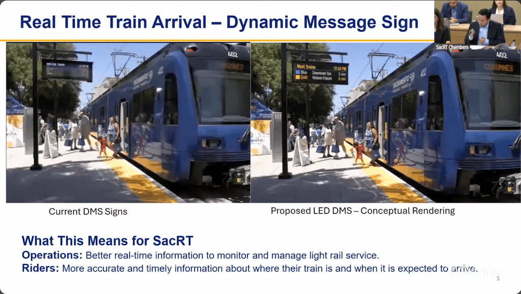 capture from YouTube of 6.1 General Managers Report on real-time signing