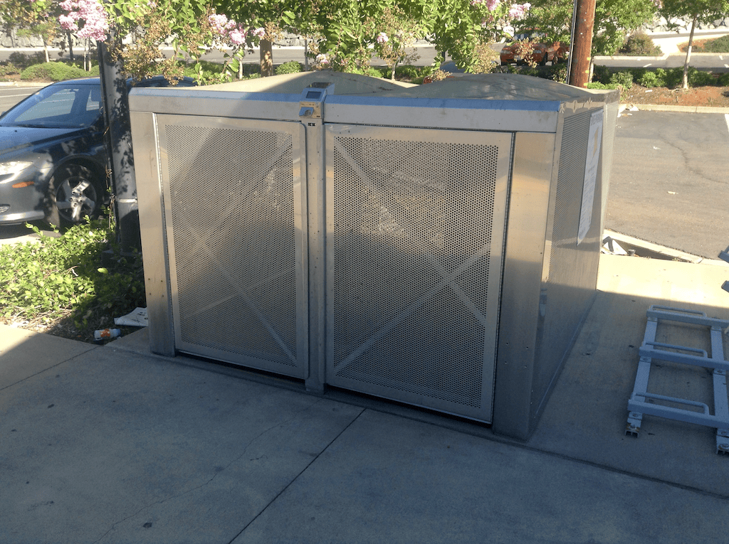 photo of City of Folsom BikeLink lockers at Iron Point SacRT Gold Line station