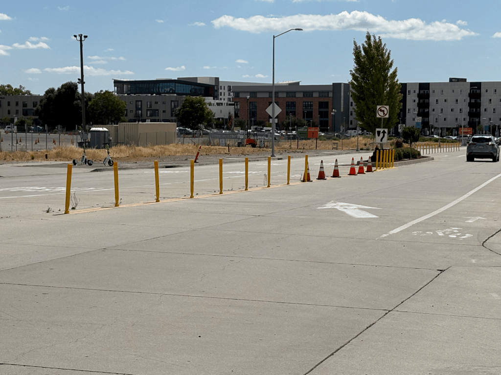 photo of 5th St SB centerline hardening