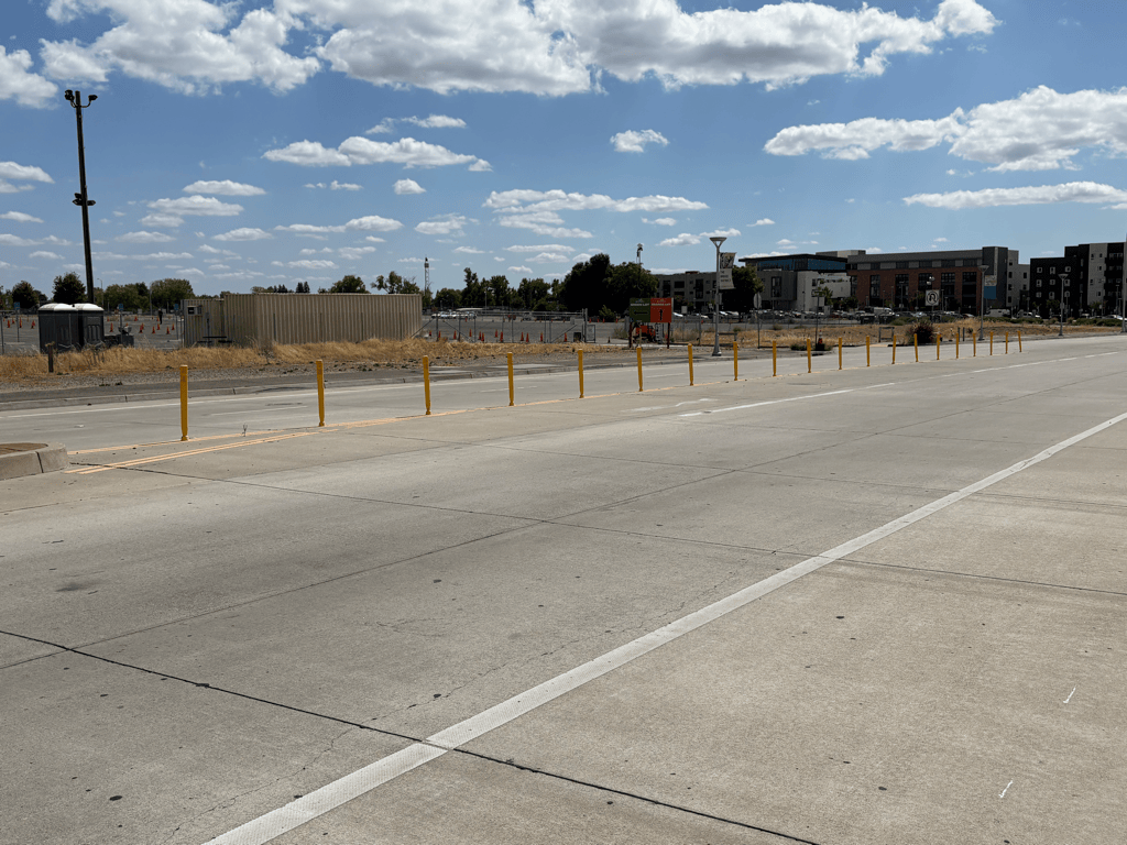 photo of 5th St SB centerline hardening