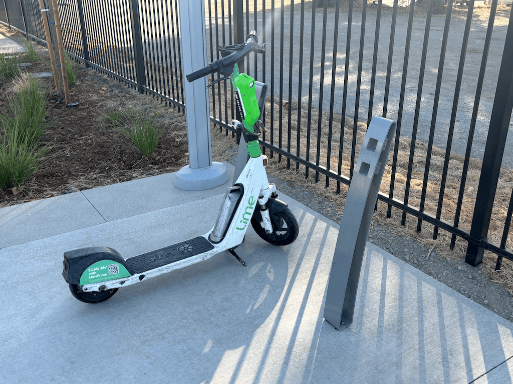 photo of SacRT bike racks ? at Dos Rios station